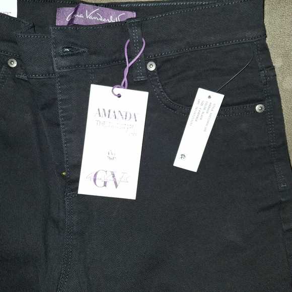 Gloria Vanderbilt Women's Straight Leg Jeans - Black - Picture 2 of 4